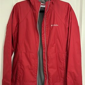 Women’s size medium Columbia Red Rain Jacket